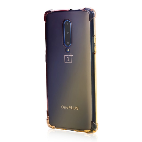 OnePlus 7 Pro - St�td�mpande Floveme Silikonskal Svart/Guld
