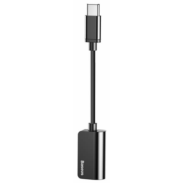 AUX-Splitter /Adapter för laddning och Musik (Type-C) Silver Silver