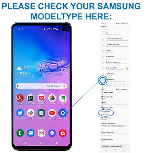 Samsung Galaxy S10e Reservdel Dubbla SIM-kortshållare Silver