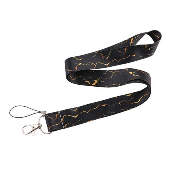 Nyckelband (Marmor-design) Svart