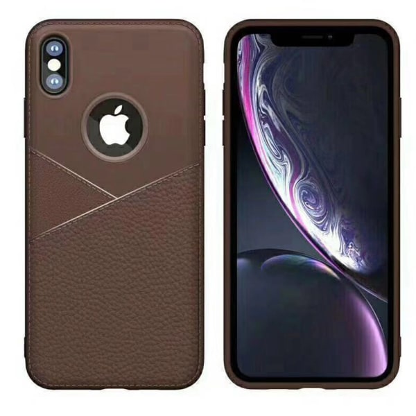 Stilfuldt cover fra LEMAN til iPhone X/XS Brun