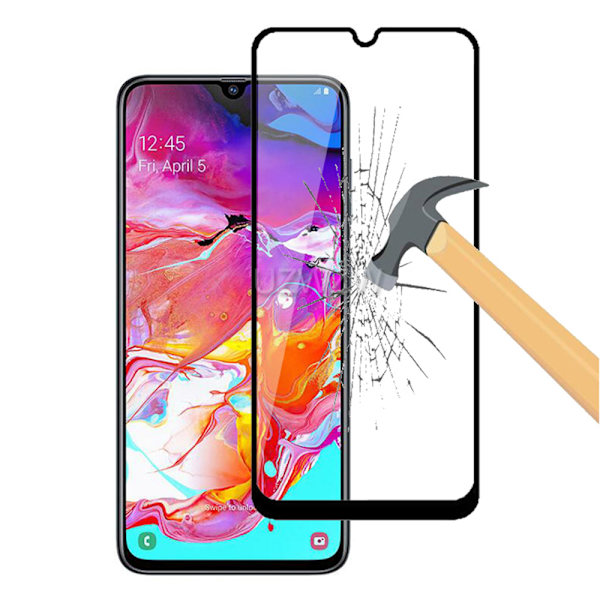 Samsung Galaxy A70 Skärmskydd 2.5D HD 0,3mm Svart