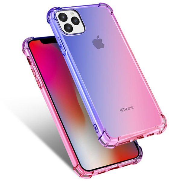iPhone 14 Pro Max - Effektivt silikonbeskyttelsesdeksel Blå/Rosa