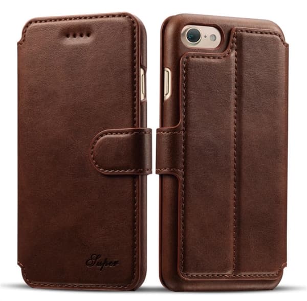 Elegant Plånboksfodral (Class-S) för iPhone 6/6S Plus Ljusbrun Ljusbrun