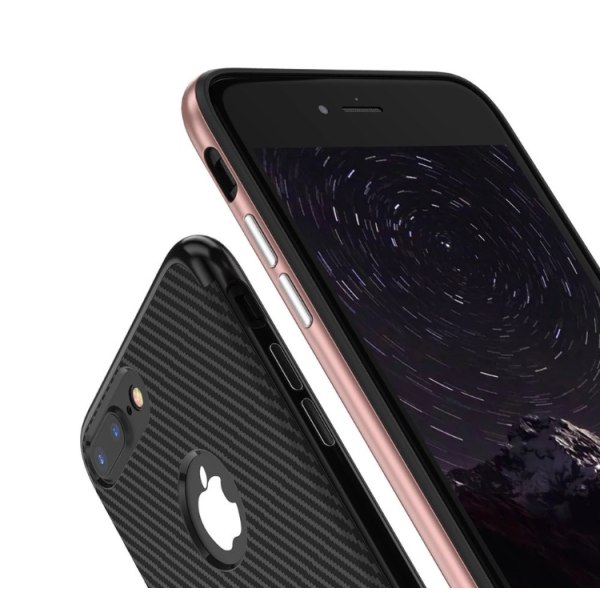 Slittåligt Skyddsskal iPhone 7 FLOVEME (CARBON-serie) Roséguld