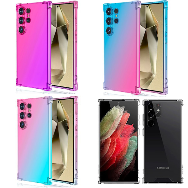 Samsung Galaxy S25 Ultra - Stilrent Skal med Silikonskydd Rosa/Lila