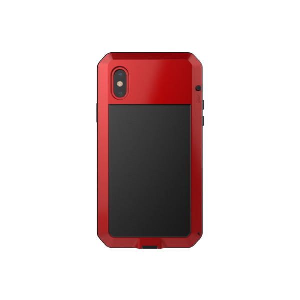 Sterkt beskyttelsesdeksel i aluminium for iPhone X/XS Röd