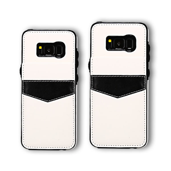 Samsung Galaxy S8+ - LEMANS Läderskal med Plånbok/Kortfack Röd Röd