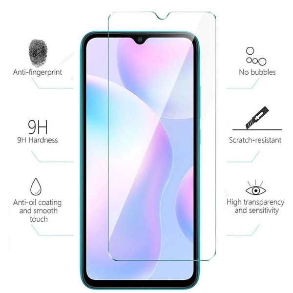 Xiaomi Redmi 9C NFC karkaistu lasi näytönsuoja (2 kpl) Transparent