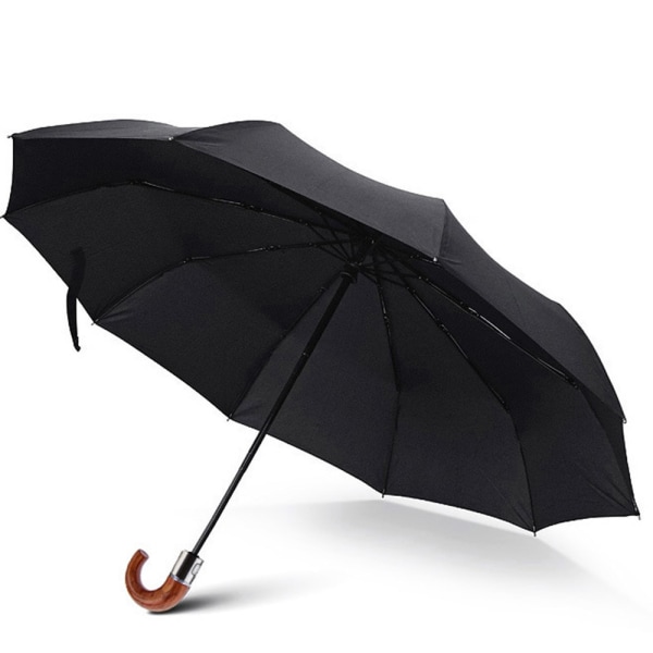 Stilig, glatt paraply i britisk stil Svart