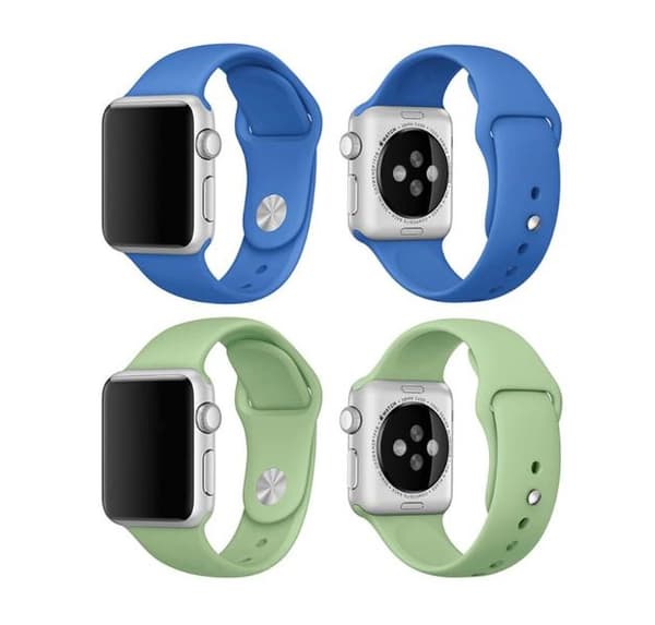 Apple Watch 42mm - Eksklusiv Silikonreim LEMAN Høy kvalitet Mörkgrå Medium