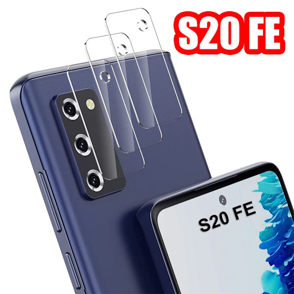 3-PACK S20 FE 2.5D Högkvalitativt HD Ultratunt Kameralinsskydd Transparent/Genomskinlig