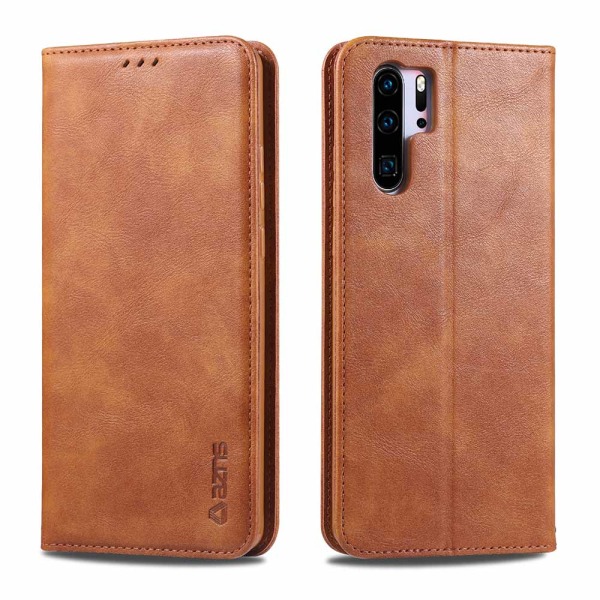 Huawei P30 Pro - Effektfullt Retro Plånboksfodral Svart