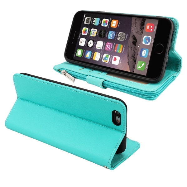 Käytännöllinen lompakkokotelo - iPhone 8 Grön