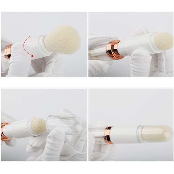 4in1 Makeup Borstset Läppblandning / Ögonskuggor Vit/Silver Vit/Silver