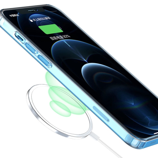 iPhone 13 Mini - Iskuja vaimentava magneettinen Floveme-suojus Genomskinlig