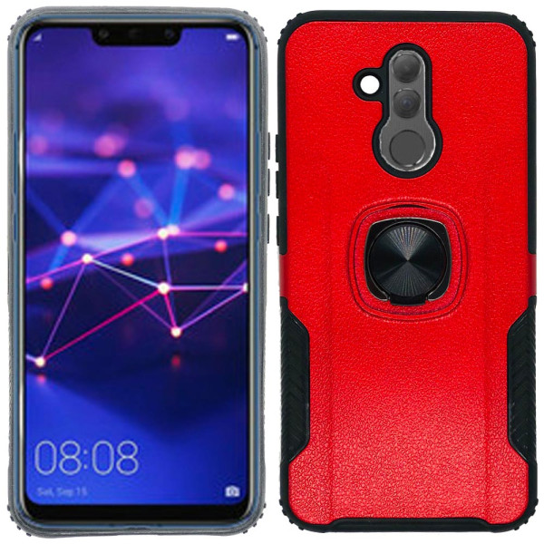 Huawei Mate 20 Lite - Praktisk cover med ringholder Röd