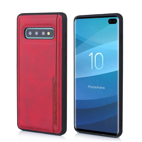 Samsung Galaxy S10 Plus - Stilrent Skal i PU-Läder (DIAOBAOLEE) Ljusbrun