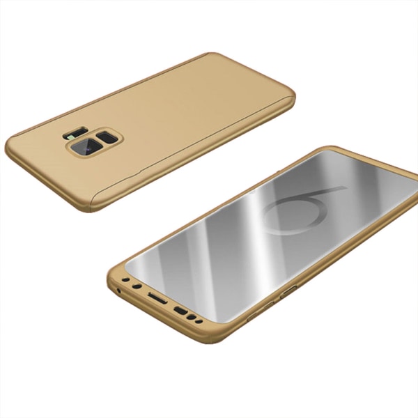 Samsung Galaxy S9 - Skyddande Floveme Skal med Sk�rmskydd Guld