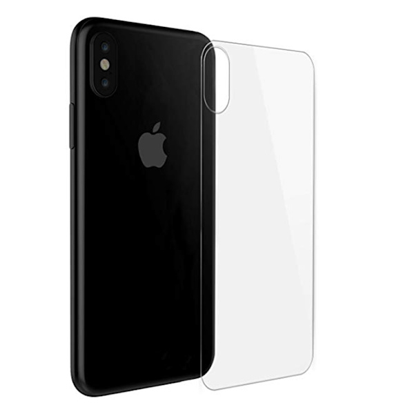 iPhone X/XS - 2st Skärmskydd för Baksida (HeliGuard) Genomskinlig