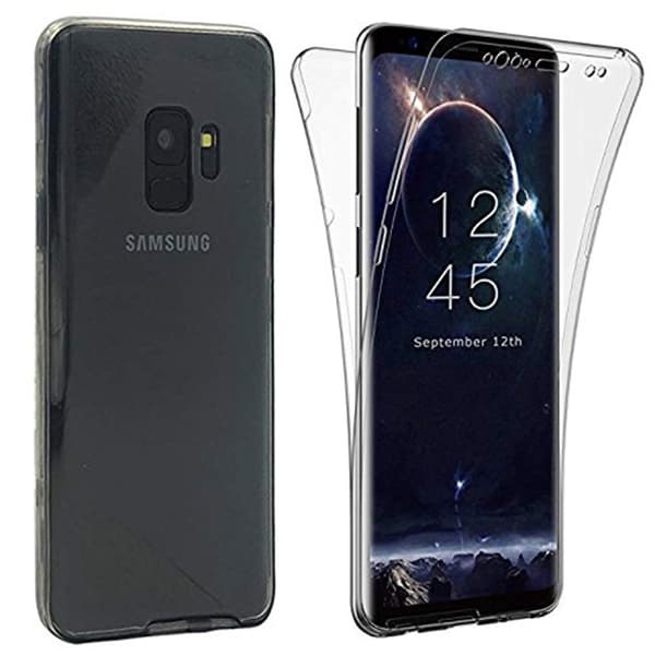 Samsung A6 Plus 2018 Dubbelsidigt silikonfodral TOUCHFUNKTION Blå Blå