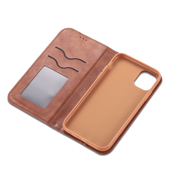 iPhone 11 Pro - Praktisk Retro Wallet Case (AZNS) Ljusbrun
