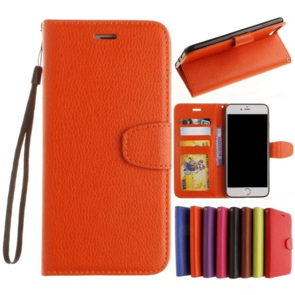Slitstarkt Elegant Plånboksfodral för iPhone 8 Plus (MAX SKYDD) Rosa