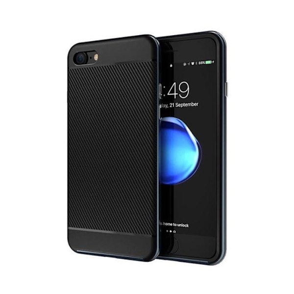iPhone 7 - Stötdämpande Hybridskal DUBBELT SKYDD Silver/Grå