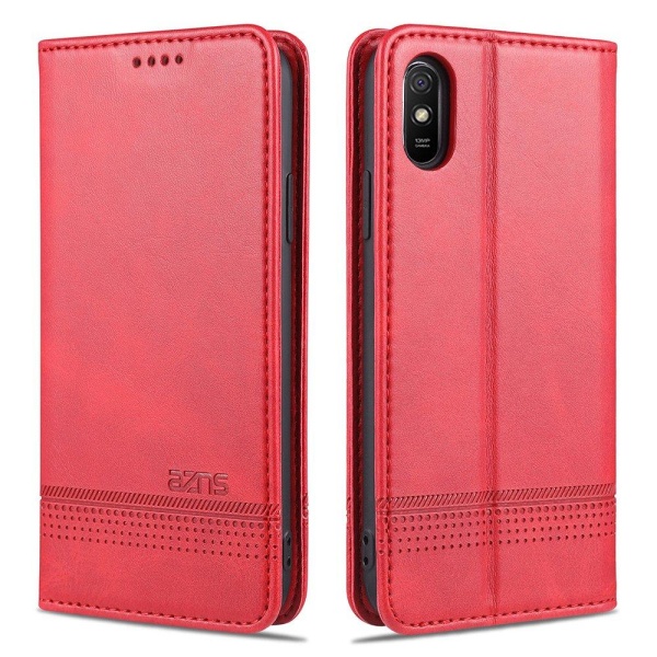 Xiaomi Redmi 9AT - Professionellt Praktiskt Plånboksfodral Röd