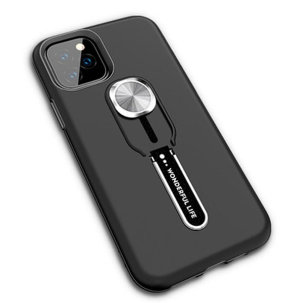 iPhone 12 Pro Max - Stilsäkert Skyddande Skal med Hållare Silver