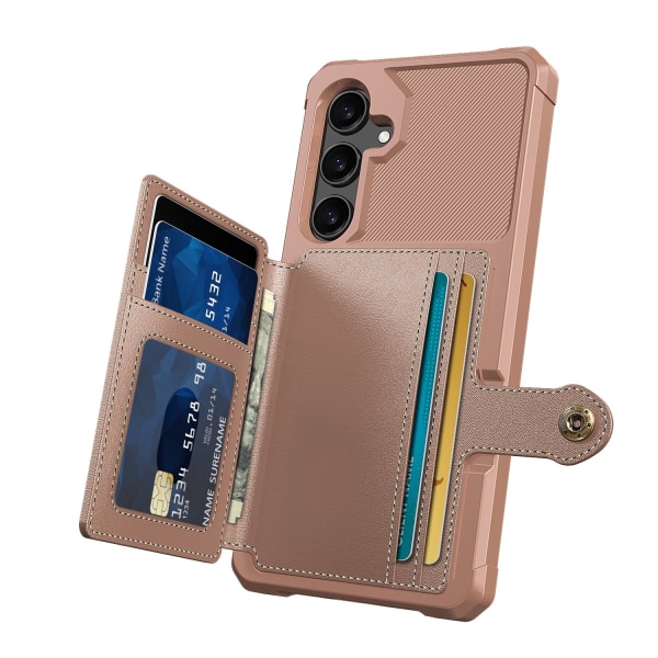 Samsung Galaxy A55 5G - PU-läder plånboksfodral med magnet Röd