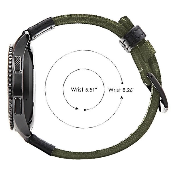 Stilsäkert Nylonarmband - Samsung Galaxy Watch S3 Frontier Kaffe 20mm