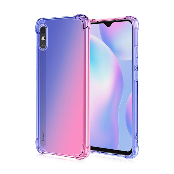 Xiaomi Redmi 9AT - Stilsäkert Stöttåligt Silikonskal Rosa/Lila