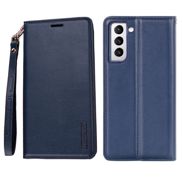 Samsung Galaxy S21 - Stilsäkert HANMAN Plånboksfodral Marinblå