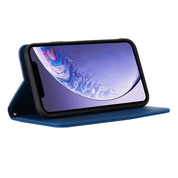 iPhone 11 Pro Max - Praktiskt Floveme Plånboksfodral Mörkblå