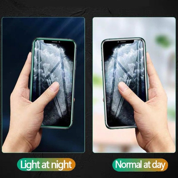 iPhone X/XS Skærmbeskytter Luminous Frame 9H 0,3mm Självlysande
