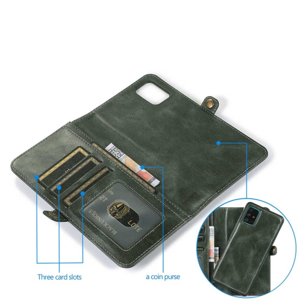 Samsung Galaxy A51 - Profesjonelt lommebokdeksel 2-1 Brun
