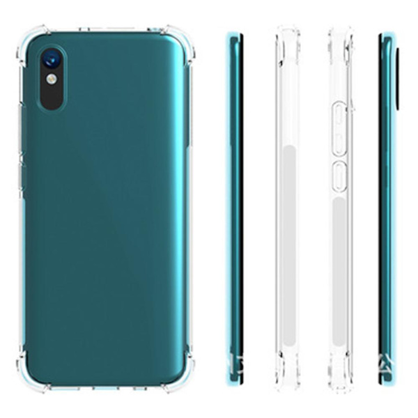 Xiaomi Redmi 9AT - Stilsäkert Stöttåligt Silikonskal Genomskinlig