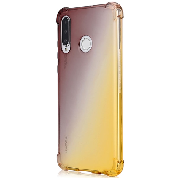 Huawei P30 Lite - Robust stilsikkert silikonskall Blå/Rosa