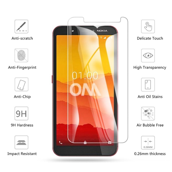 Nokia 3.1 Plus näytönsuoja Standard 0,3mm Transparent/Genomskinlig