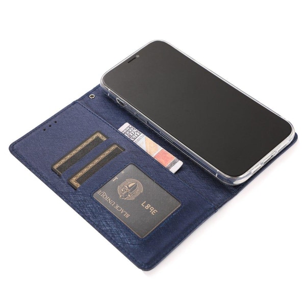 iPhone 12 - Praktiskt Exklusivt FLOVEME Plånboksfodral Silver