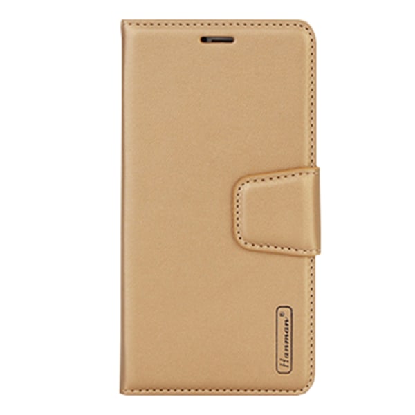 Elegant Fodral med Plånbok från Hanman - Samsung Galaxy S10 Guld