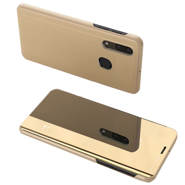 Samsung Galaxy A20E - Stilfuldt glat LEMAN-cover Guld