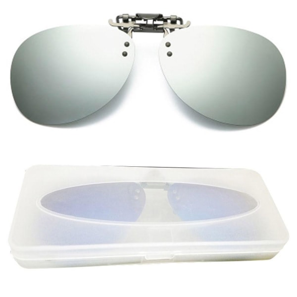 Polarized Exklusiva Solglasögons Överdrag Silver