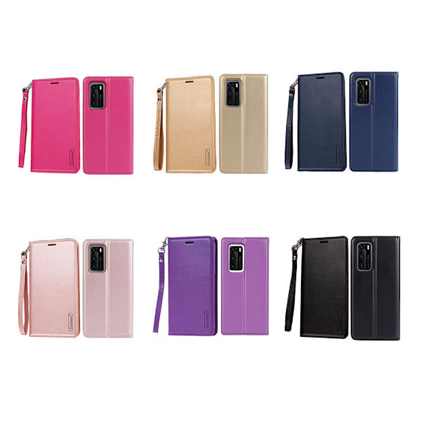 Huawei P40 - Stilsäkert Plånboksfodral (HANMAN) Mörkblå