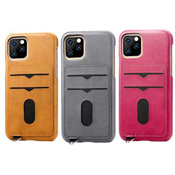 Skal med Korth�llare - iPhone 11 Pro Grå