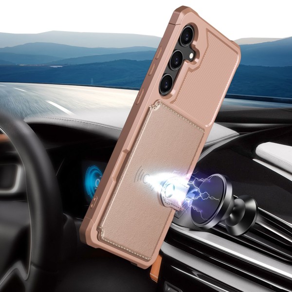 Samsung Galaxy A55 5G - PU-nahkakotelo magneettisella Röd