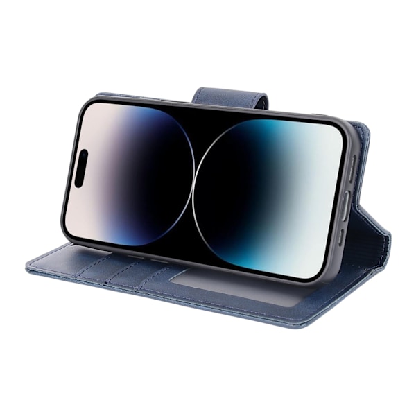 iPhone 16 Pro - Elegant 2-i-1 Plånboksfodral som Ger Allt i Ett Svart