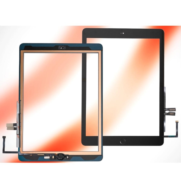 Berøringsskjerm Digitaliseringsglass & Hjem-knapp iPad 7/8 2019/2020 10,2" Svart