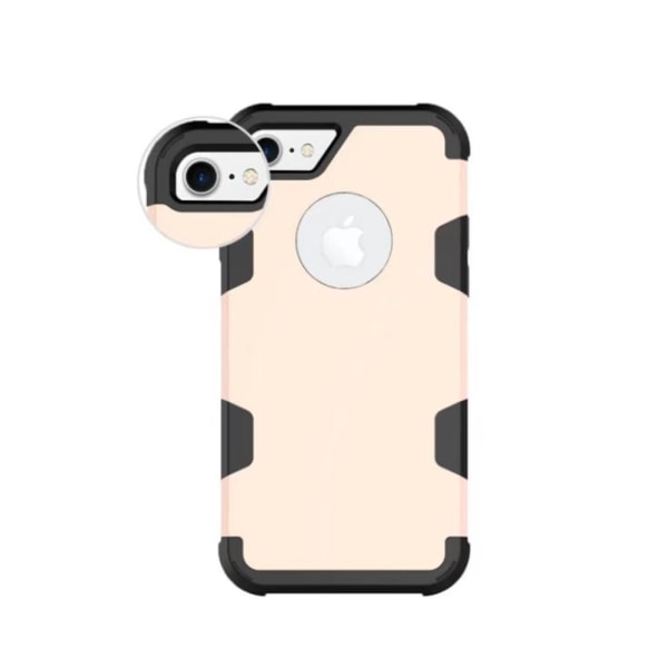 Smart og stødabsorberende hybrid cover (LEMAN) iPhone 7 Rosa/Svart